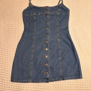 Zara Stylish Denim Button-Down Dress